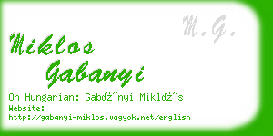 miklos gabanyi business card